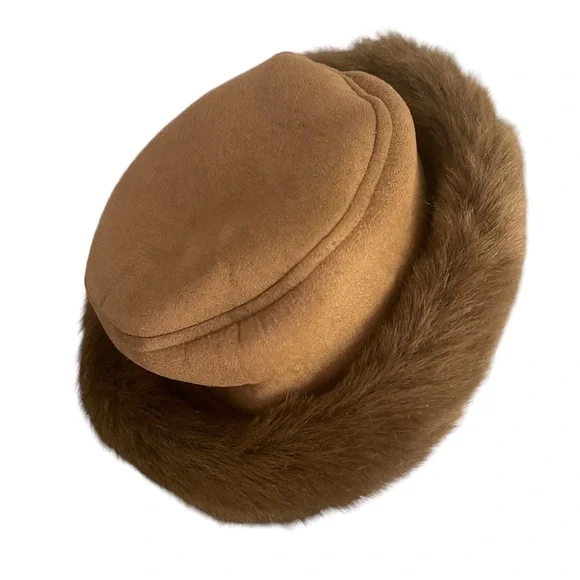 Betmar of New York Dark Brown vintage Faux Fur Hat NEW W-tags Gorgeous luxury Setmar New York Faux Fur Hat Men main image 4